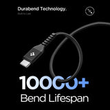 Cablu Spigen de date Essential EB10010CCA (ACA11103), Incarcare rapida, Type-C to Type-C, Nylon Cable, 100W, 480Mbps, 1m, negru