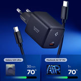 Incarcator retea Spigen Essential EE451EU (ACH09474), USB-C cu Type-C Cable, Incarcare rapida, Quantum Boost, 45W, negru