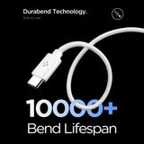 Incarcator retea Spigen Essential EE451EU (ACH09473), USB-C cu Type-C Cable, GaN, Incarcare rapida, Quantum Boost, 45W, alb