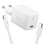 Incarcator retea Spigen Essential EE451EU (ACH09473), USB-C cu Type-C Cable, GaN, Incarcare rapida, Quantum Boost, 45W, alb