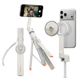 Selfie stick Spigen S582W (AMP11373), MagSafe Compatible, cu Tripod, Stable, Bluetooth, alb