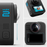Spigen (2 pack) Glas.tR Slim, Back Screen (AGL11230), GoPro MAX 2, Clear