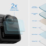 Spigen (2 pack) Glas.tR Slim, Back Screen (AGL11230), GoPro MAX 2, Clear
