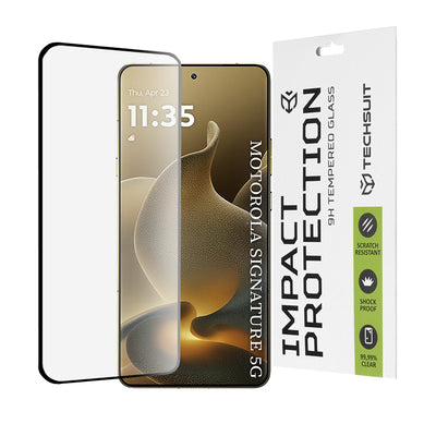 Folie de protectie pentru Motorola Signature, Techsuit 111D Full Cover / Full Glue Glass / 3D Curved Screen
