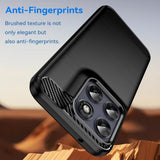 Husa pentru Motorola Moto G77, Techsuit Carbon Silicone, negru