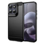 Husa pentru Motorola Moto G77, Techsuit Carbon Silicone, negru