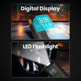 Techsuit Car Compressor GoInflate (AI1), Wireless, cu Flashlight, 4000mAh, Baterie externa, 17L/min Airflow, 150PSI, Negru