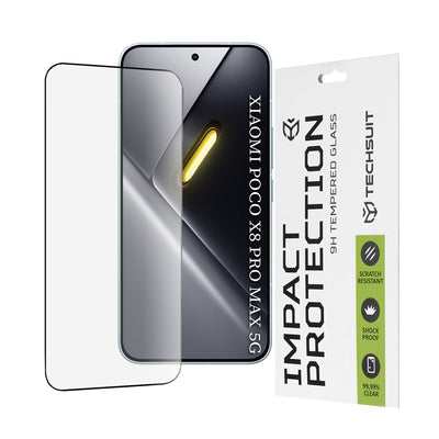 Folie de protectie pentru Xiaomi POCO X8 Pro Max, Techsuit 111D Full Cover / Full Glue Glass