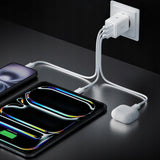Incarcator retea Spigen Essential EE473EU (ACH09464), USB, 2x Type-C, Incarcare rapida, Quantum Boost, 47W, alb