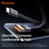 Cablu Mcdodo de date Self-Winding Series (CA-1160), USB-A to Lightning, 3A, 1m, negru