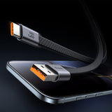 Cablu Mcdodo de date Self-Winding Series (CA-1200), USB to Type-C, Ultra-Thin Magnetic, 6A, 1m, negru
