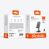 Suport de birou Mcdodo Suport telefon (TB-6920), Pliabil, 360° Rotation, One-Hand Operation, Universal, Anti-Slip Design, gri