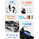 Suport bicicleta Lisen Suport de birou A133 (YL0225070021), pentru Phones 4-6.8, cu LED Light, 3 Brightness Levels, Stable, Max 3.6cm, negru
