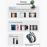 Suport auto cu incarcare wireless Lisen cu Incarcator wireless W608 Pro (YL0225090001), Ventuza, 25W, Qi2.2, negru