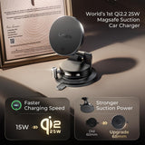 Suport auto cu incarcare wireless Lisen cu Incarcator wireless W608 Pro (YL0225090001), Ventuza, 25W, Qi2.2, negru
