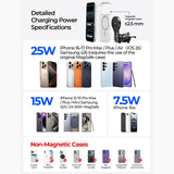 Suport auto cu incarcare wireless Lisen cu Incarcator wireless W704 Pro (YL0225090003), pentru Grila ventilatie, 25W, Qi2.2, negru