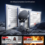 Suport auto cu incarcare wireless Lisen cu Incarcator wireless W704 Pro (YL0225090003), pentru Grila ventilatie, 25W, Qi2.2, negru