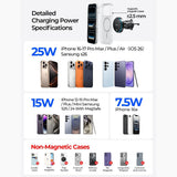 Suport auto cu incarcare wireless Lisen cu Incarcator wireless W116 (YL0225060018), pentru Air vent / Bord, cu Cooling Fan, 25W, Qi2.2, negru