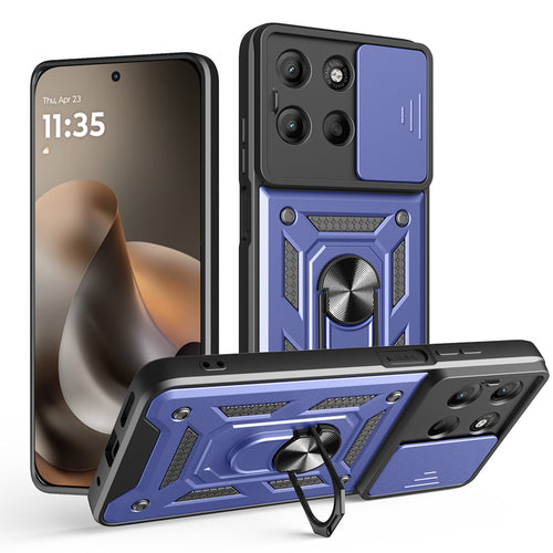 Husa pentru Motorola Moto G77, Techsuit CamShield Series, albastru