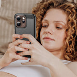 Husa pentru OPPO Reno15 Pro Max, Techsuit Carbon Silicone, negru