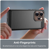 Husa pentru OPPO Reno15 Pro Max, Techsuit Carbon Silicone, negru