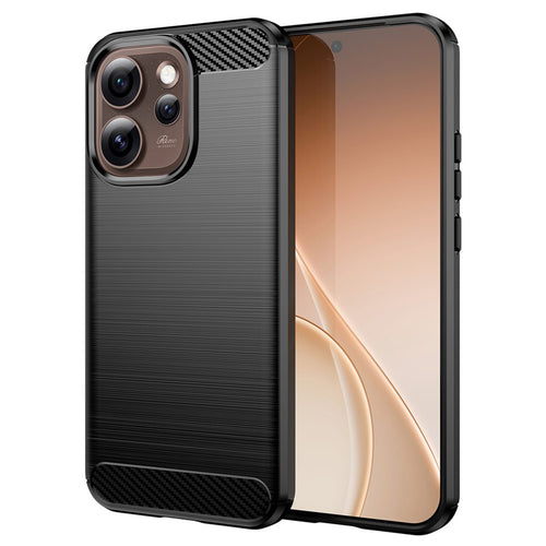 Husa pentru OPPO Reno15 Pro Max, Techsuit Carbon Silicone, negru