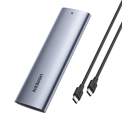 UGREEN Hard Drive Enclosure CM400 (10902), M.2 NVMe SSD, PCIe, M-Key, Type-C, 10Gbps, 2TB, Gri