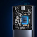 UGREEN Hard Drive Enclosure CM400 (10902), M.2 NVMe SSD, PCIe, M-Key, Type-C, 10Gbps, 2TB, Gri