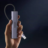 Adaptor UGREEN Ethernet Adapter CM475 (60554), USB to 3x USB, RJ45 LAN Port, Windows, Linux, Macos, 1000Mbps, 5Gbps