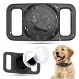 Techsuit AirTag Dog Collar Holder BuddyGuard (DG1), Full Body Cover, Waterproof, pentru Collars 0.6–1.3 Wide, Negru