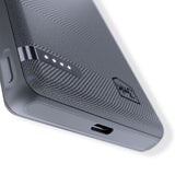 Baterie Externa 3mk Pocket, Type-C, 5000mAh, 2.4A Max, 12W, ABS, Eco-Leather, Negru