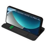 Husa pentru Xiaomi Redmi Note 15 Pro 4G, Techsuit Magskin Book, negru