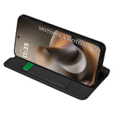 Husa pentru Motorola Moto G77, Techsuit Magskin Book, negru
