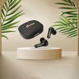 Casti wireless Guess Script Metal Logo (GUTWSX45PGSK), Bluetooth V5.4, TWS, cu Microfon, Type-C, 400mAh, negru