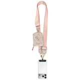 Guess Universal Strap 4G Metal Logo (GUUCNKP4DGMP), cu Small Purse pentru Accesories, reglabil, Eco Leather, Roz