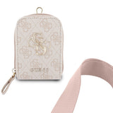 Guess Universal Strap 4G Metal Logo (GUUCNKP4DGMP), cu Small Purse pentru Accesories, reglabil, Eco Leather, Roz