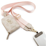 Guess Universal Strap 4G Metal Logo (GUUCNKP4DGMP), cu Small Purse pentru Accesories, reglabil, Eco Leather, Roz