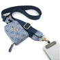 Guess Universal Strap 4G Metal Logo (GUUCNKP4DGMB), cu Small Purse pentru Accesories, reglabil, Eco Leather, Albastru