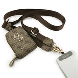Guess Universal Strap 4G Metal Logo (GUUCNKP4DGMW), cu Small Purse pentru Accesories, reglabil, Eco Leather, Maro