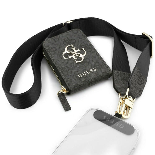 Guess Universal Strap 4G Metal Logo (GUUCNKP4DGMK), cu Small Purse pentru Accesories, reglabil, Eco Leather, Negru