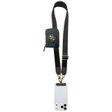 Guess Universal Strap 4G Metal Logo (GUUCNKP4DGMK), cu Small Purse pentru Accesories, reglabil, Eco Leather, Negru