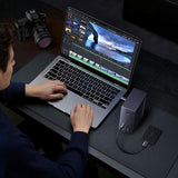 Hub USB UGREEN 10in1 Docking station CM923 (55735), 3x Type-C, 3x USB, SD/TF, RJ45, M.2 NVMe, HDMI, PD100W, 4K@60Hz, 10Gbps, gri