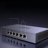 Adaptor UGREEN POE Switch CM741 (35371EU), 6 Gigabit LAN, 4x POE, 2x Ethernet, 60W, 1000Mbps, Plug & Play
