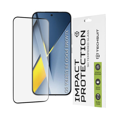 Folie de protectie pentru Xiaomi POCO F8 Ultra, Techsuit 111D Full Cover / Full Glue Glass