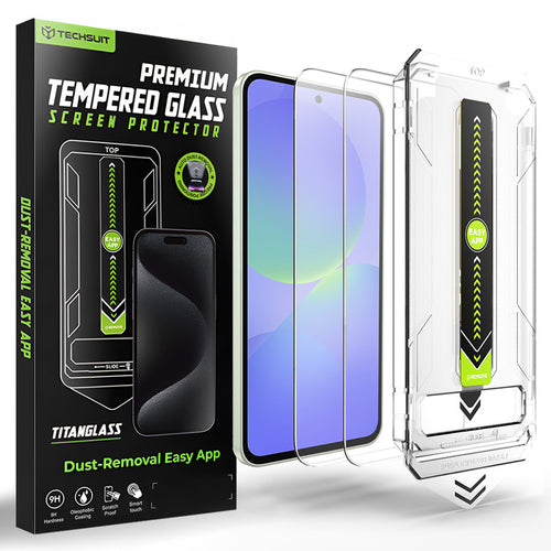 Folie de protectie pentru Samsung Galaxy A36 5G, Techsuit [Fingerprint Unlock Compatible] TitanGlass CrystalHD (2 pack)