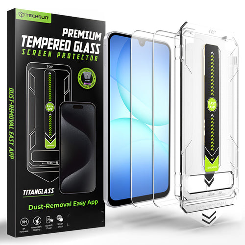 Folie de protectie pentru Samsung Galaxy A16 4G, Techsuit [Fingerprint Unlock Compatible] TitanGlass CrystalHD (2 pack)