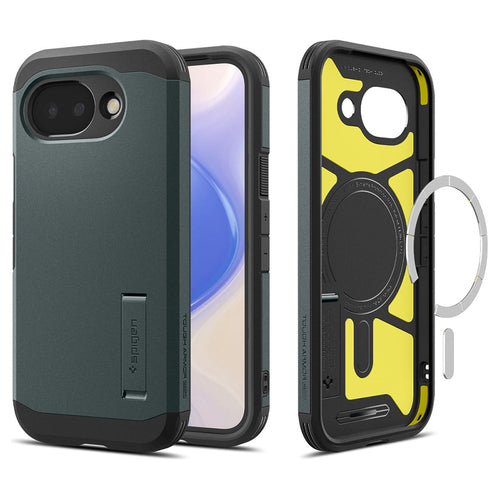 Husa pentru Google Pixel 10a, Spigen Tough Armor MagSafe (ACS11282), verde