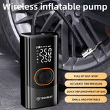 Techsuit Car Compressor AirXpert Pro (AI2), Wireless, cu Flashlight, LED Display, 1500mAh, Negru