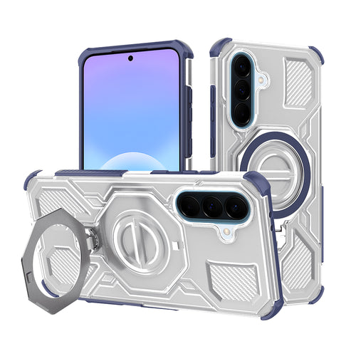 Husa pentru Samsung Galaxy A57 5G, Techsuit Carbon Shield PRO, albastru