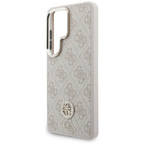 Husa pentru Samsung Galaxy S26 Ultra, Guess 4G Big Rhinestone Triangle Strap MagSafe (GUHMS26LP4G4DCSP), roz